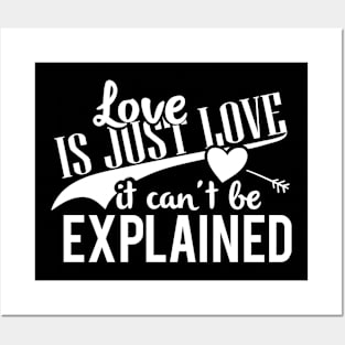 love is just love it can't be explained Posters and Art